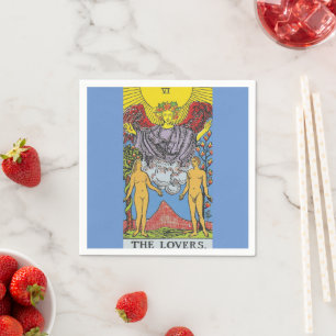Serviette En Papier Les Lovers Tarot Card Tarots Lecture
