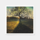 Serviette En Papier Les lucioles magiques paysage onirique (Devant)