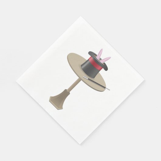 Serviette En Papier Les Magiciens Rabbit Dans Un Casquette (Coin)