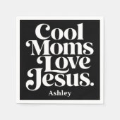 Serviette En Papier Les mamans cool aiment Jésus (Devant)