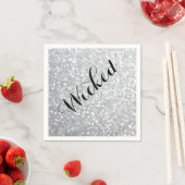 Serviette En Papier Les méchants dans Sparkles Halloween Napkin (En situation)