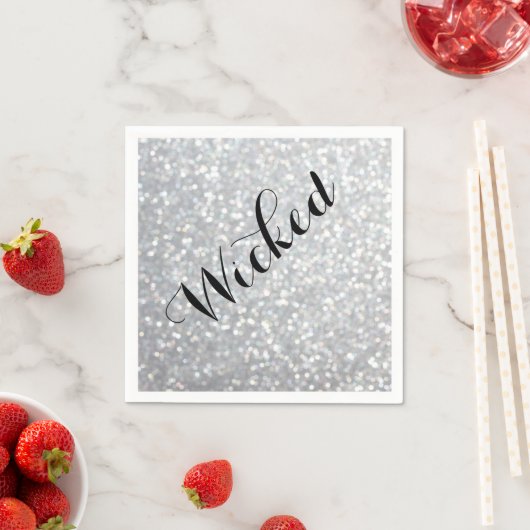 Serviette En Papier Les méchants dans Sparkles Halloween Napkin (En situation)