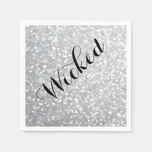 Serviette En Papier Les méchants dans Sparkles Halloween Napkin (Devant)