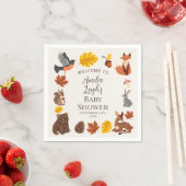 Serviette En Papier Les mignons animaux boisés Automne Baby shower d'a (En situation)