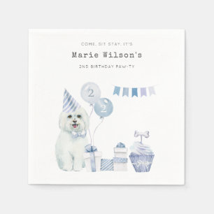 Serviette En Papier Les mignons Garçons Blue Party Chien Chien Chien C