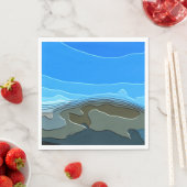 SERVIETTE EN PAPIER LES MONTAGNES (En situation)