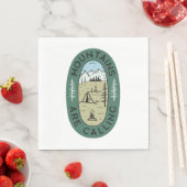 Serviette En Papier Les Montagnes Appelent Aventure Outdoor Randonnée (En situation)