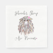 Serviette En Papier "Les moutons de Jéhovah sont précieux" serviettes (Devant)