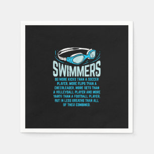 Serviette En Papier Les nageurs font plus de coups Je Drôle Cadeau Am