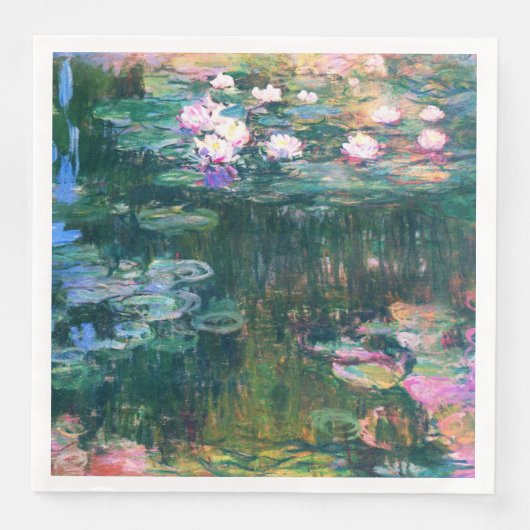 Serviette En Papier Les nénuphars de Monet (Devant)
