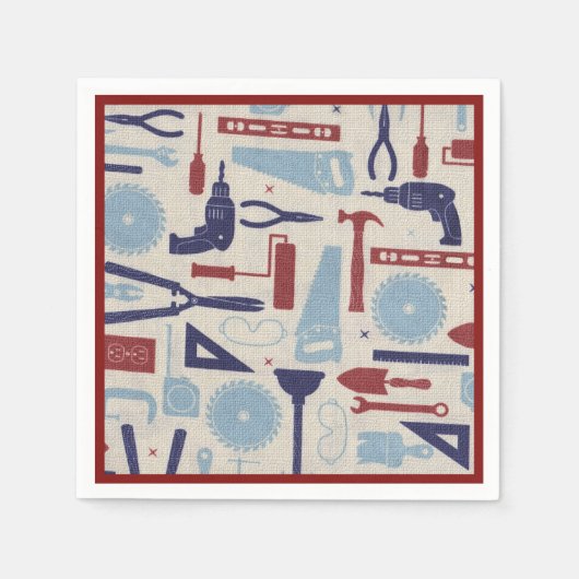 Serviette En Papier Les outils de papa (Devant)
