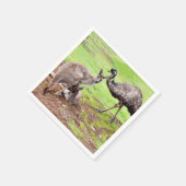 Serviette En Papier "Les Pals improbables : l'amitié Kangaroo et Emu" (Coin)
