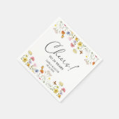 Serviette En Papier Les papillons fleurs sauvages Boho Anniversaire de (Coin)