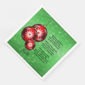 Serviette En Papier Les Paroles De Noël Carol Il Y A Longtemps (Coin)