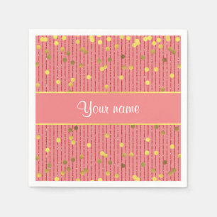 Serviette En Papier Les parties scintillantes roses barrent des