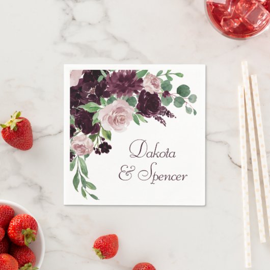 Serviette En Papier Les passions de Moody | Dramatique Roses de vin vi (En situation)