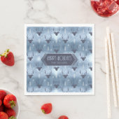 Serviette En Papier Les Patters de Christmas Blue ID861 (En situation)