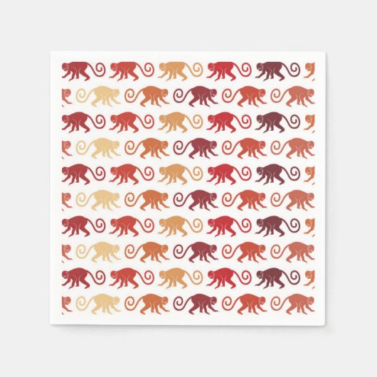 Serviette En Papier Les Patters de Red Monkey (Devant)