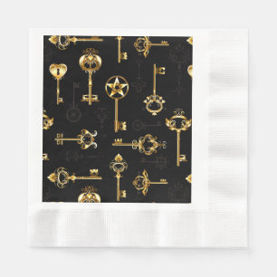 Serviette En Papier Les Patters de Seamless avec Golden Keys
