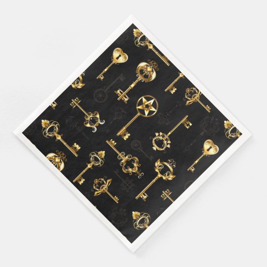 Serviette En Papier Les Patters de Seamless avec Golden Keys (Coin)