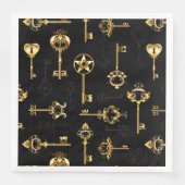Serviette En Papier Les Patters de Seamless avec Golden Keys (Devant)