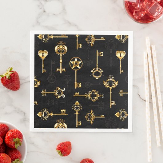 Serviette En Papier Les Patters de Seamless avec Golden Keys (En situation)