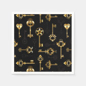 Serviette En Papier Les Patters de Seamless avec Golden Keys (Devant)