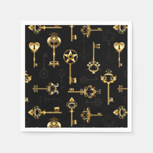 Serviette En Papier Les Patters de Seamless avec Golden Keys