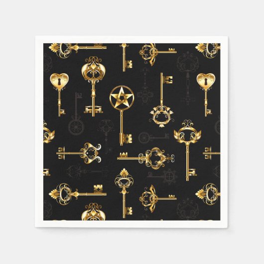 Serviette En Papier Les Patters de Seamless avec Golden Keys (Devant)