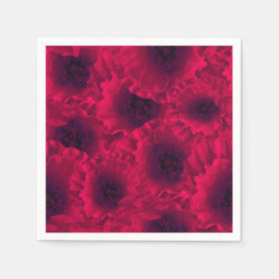 Serviette En Papier Les pavots rouges,