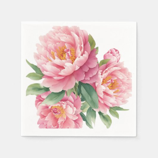 Serviette En Papier Les pivoines (Devant)