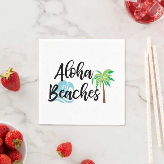 Serviette En Papier les plages d'aloha (En situation)