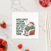 Serviette En Papier Les plus susceptibles de boire Matcha et regarder (En situation)