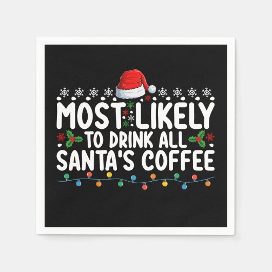 Serviette En Papier Les Plus Susceptibles De Boire Tout Père Noël Du C (Devant)