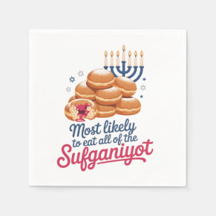 Serviette En Papier Les plus susceptibles de manger tous les Sufganiyo