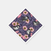 Serviette En Papier Les poulets dans le rose sauvage en rose et violet (Coin)