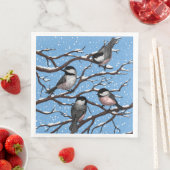 Serviette En Papier Les poulets en hiver (En situation)