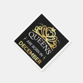 Serviette En Papier Les Reines Sont Nées En Décembre I (Coin)