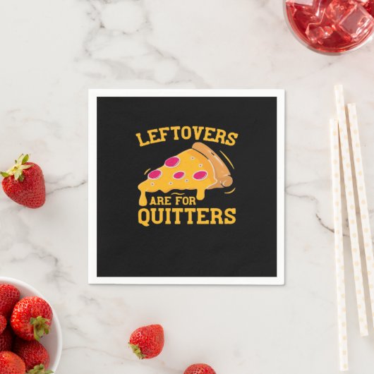 Serviette En Papier Les Restes Sont Pour Quitters Drôle Pizza Thanksgi (En situation)