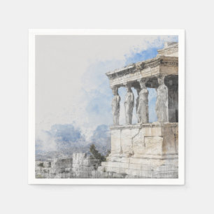 Serviette En Papier Les ruines des sites antiques en Athènes, Grèce P