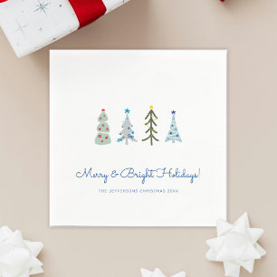 Serviette En Papier Les sapins de Noël scandinaves
