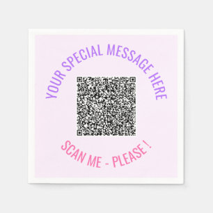 Serviette En Papier Les serviettes de code QR personnalisent votre tex