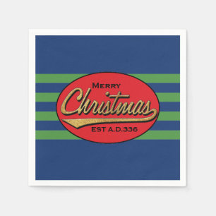 Serviette En Papier Les serviettes de Noël personnalisées "Noël ré