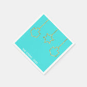 Serviette En Papier Les serviettes Hanoukka personnalisent les "Charme (Coin)