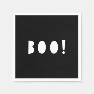 Serviette En Papier Les serviettes noires et blanches de Halloween  