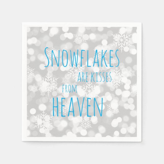 Serviette En Papier Les Snowflakes Sont Des Baisers Du Ciel (Devant)