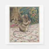 Serviette En Papier Les souris au travail Threading l'aiguille (Beatri (Devant)