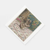 Serviette En Papier Les souris au travail Threading l'aiguille (Beatri (Coin)