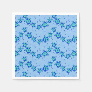 Serviette En Papier Les tortues de mer Hawaiian Honu Hibiscus