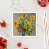 Serviette En Papier Les tournesols de Monet (En situation)